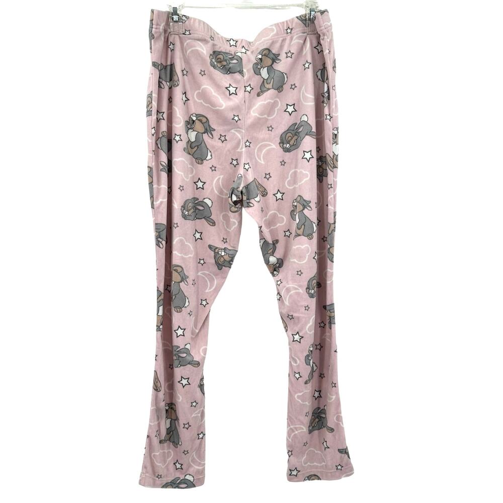 Disney Size Large Pajama Pants Pink Bambi Hopper Bunny Rabbit Sleepwear PJs - Picture 2 of 4